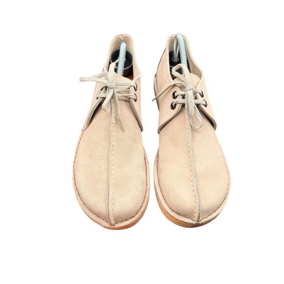 Clarks Women’s Suede Wallabee Chukka Shoes Beige Crepe Sole 8M - Picture 4 of 12